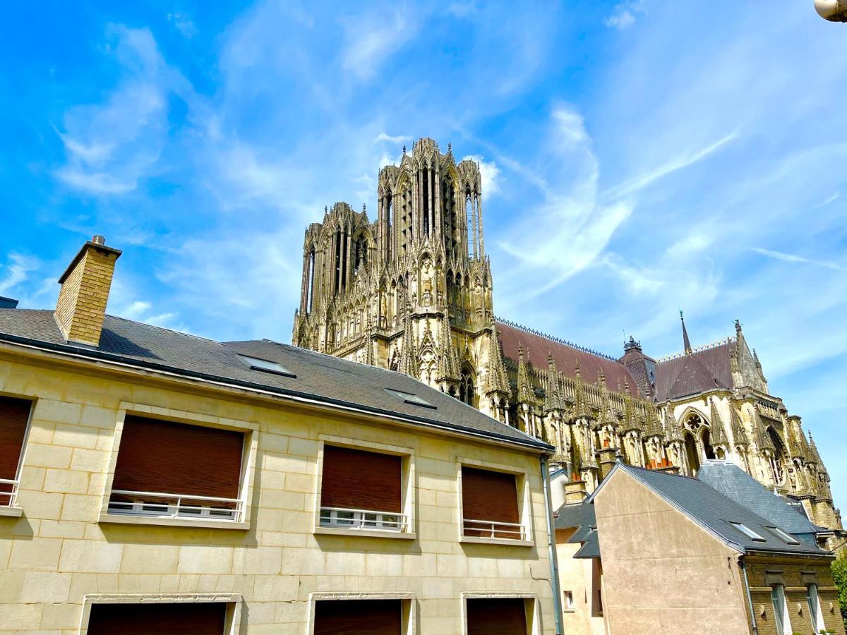랭스 Duomo - Hypercentre Cathedrale Avec Exterieur 아파트 외부 사진